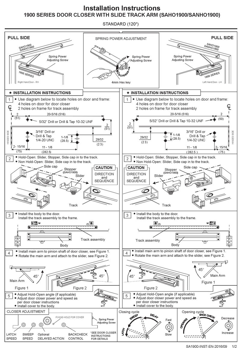 Canaropa 1900 Series installation instructions