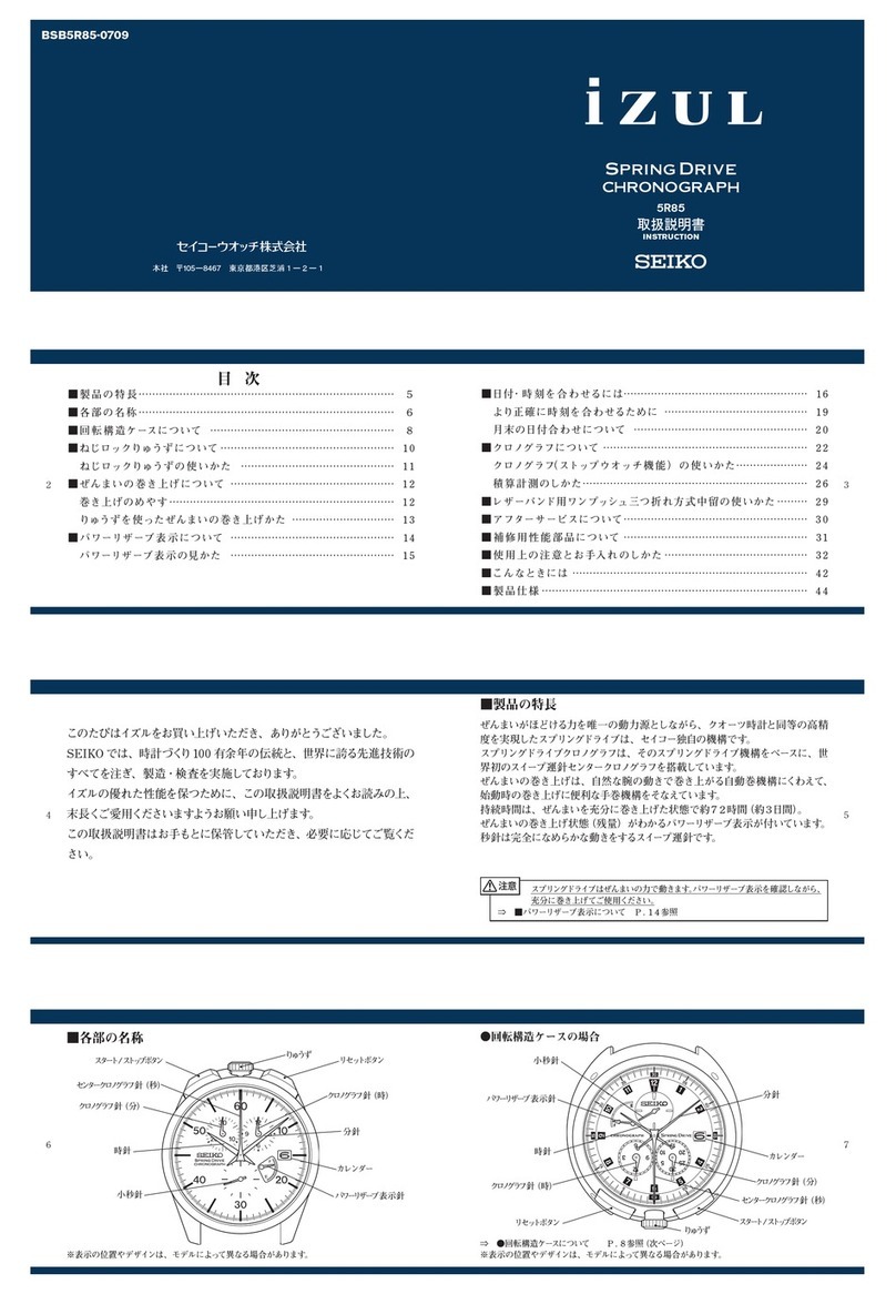 Seiko Spring Drive IZUL 5R85 User manual