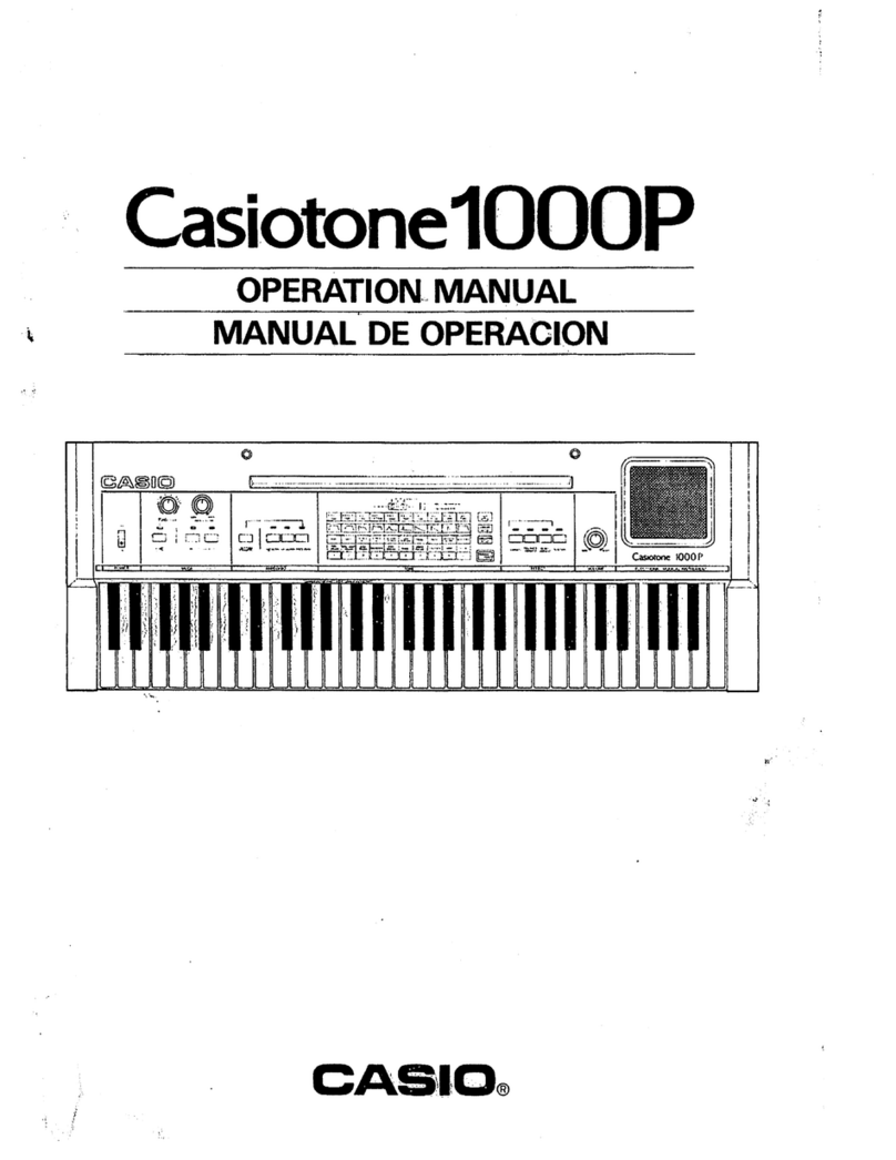 Casio Casiotone 1000P User manual