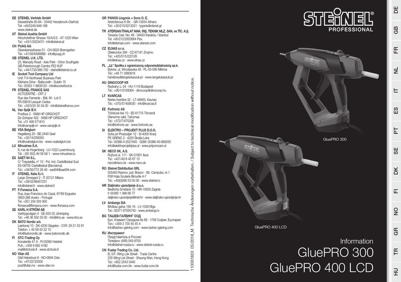 STEINEL GluePRO 400 LCD Information