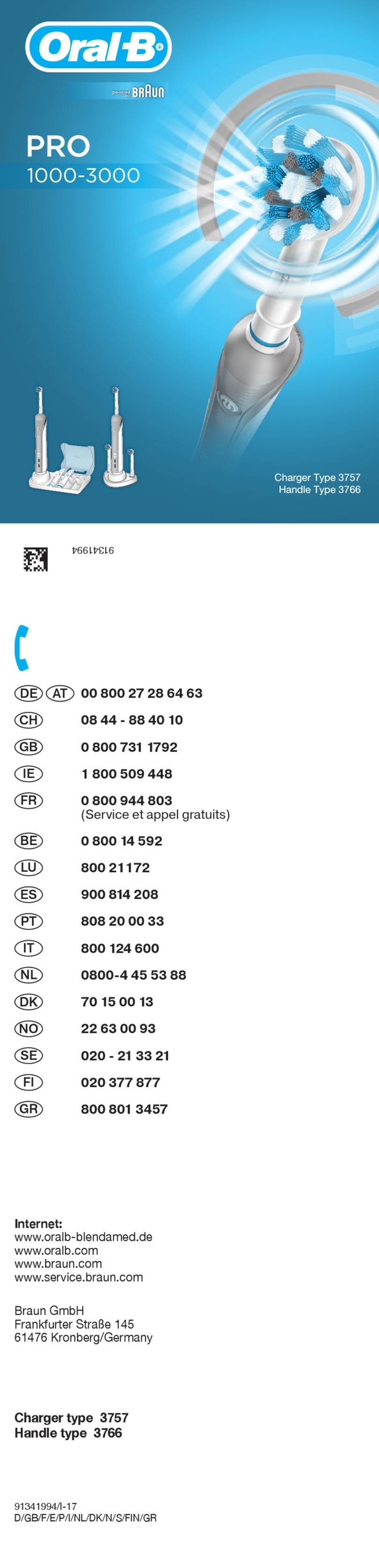 Oral-B PR0 1000-3000 Series User manual