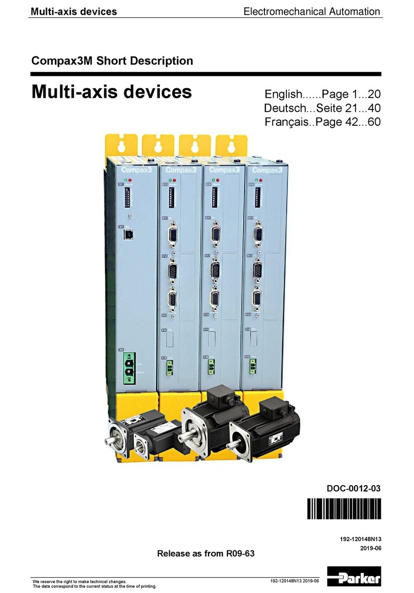 Parker Compax3M Series User manual