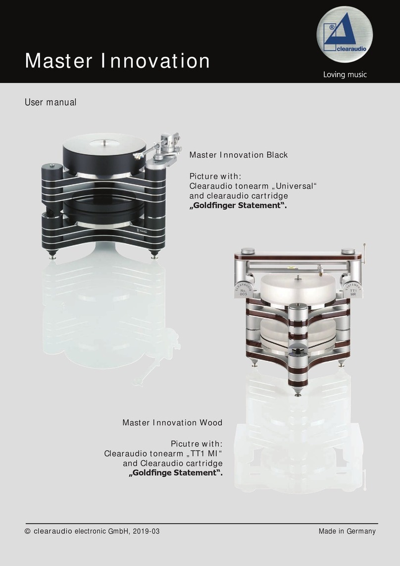 Clearaudio Master Innovation Series user manual