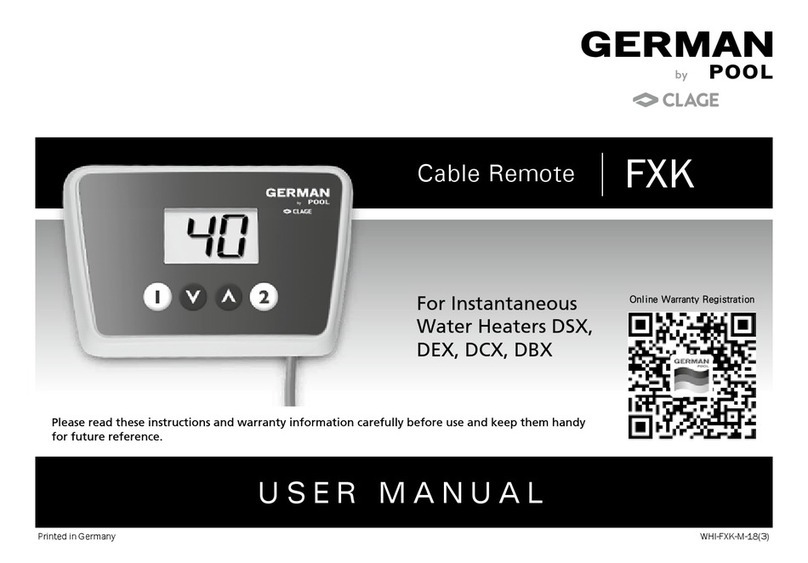 clage German Pool FXK User manual