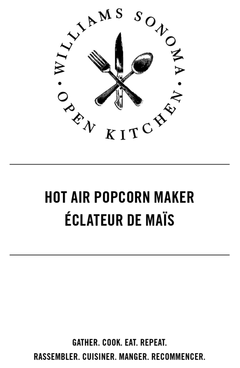 Williams-Sonoma Open Kitchen Hot Air Popcorn Maker user manual