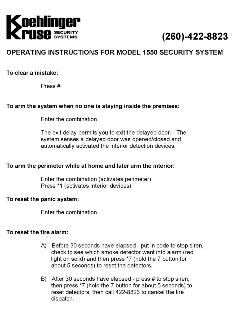 Koehlinger Kruse 1550 User manual