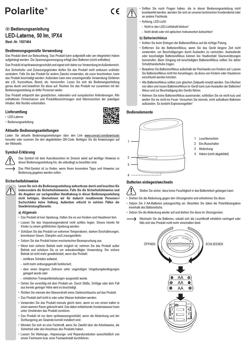 Polarlite 1507464 operating instructions