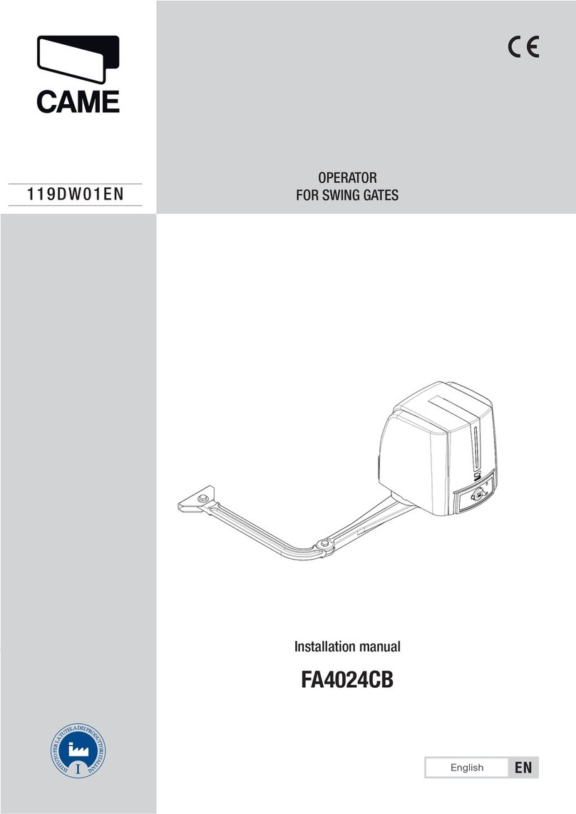 CAME FA4024CB installation manual