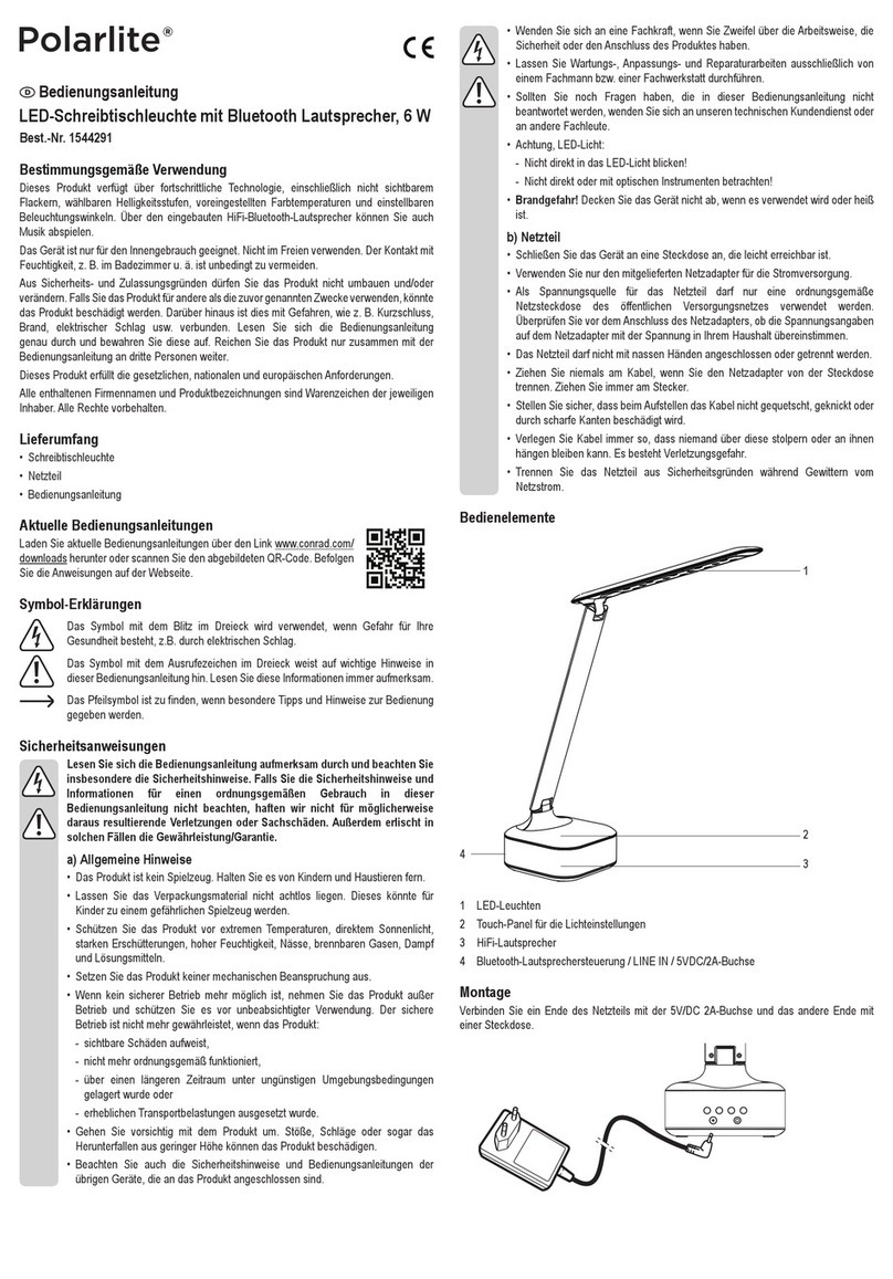 Polarlite 1544291 operating instructions