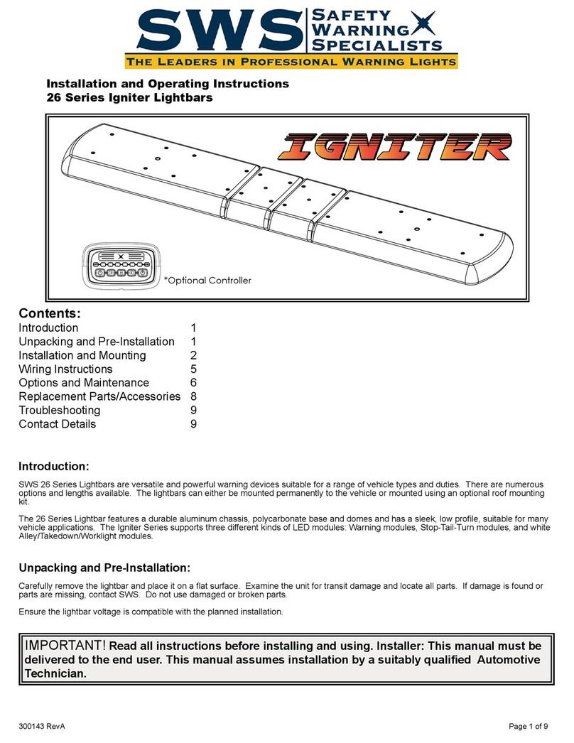 SWS 26 Series Installation and operating instructions