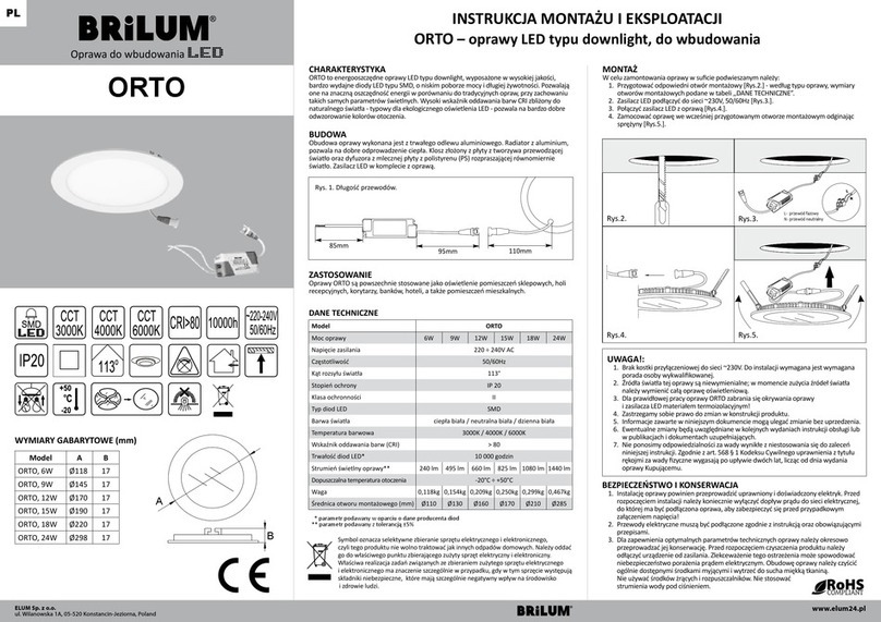 Brilum Orto Installation and operating manual