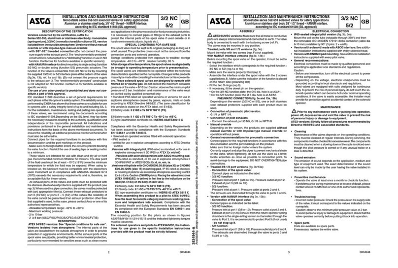 Asco 552 Series User manual