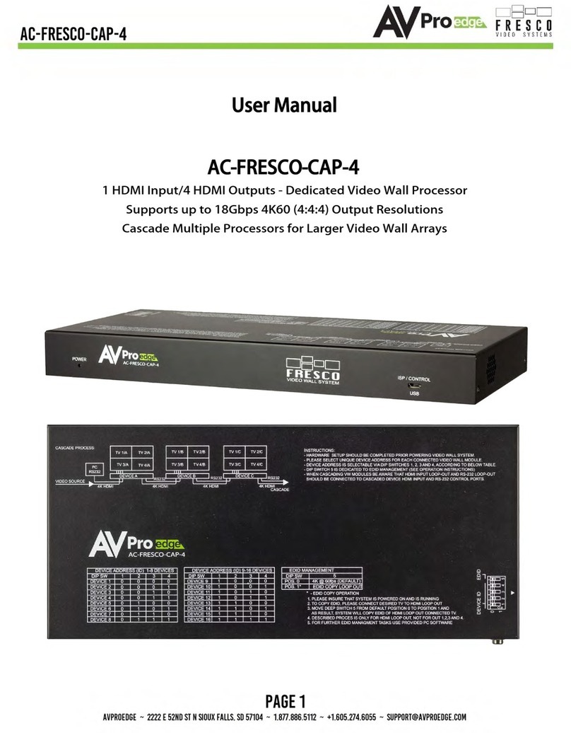 AVPro Edge AC-FRESCO-CAP-4 user manual
