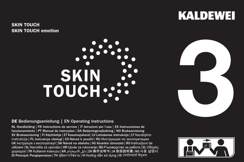 Kaldewei SKIN TOUCH operating instructions