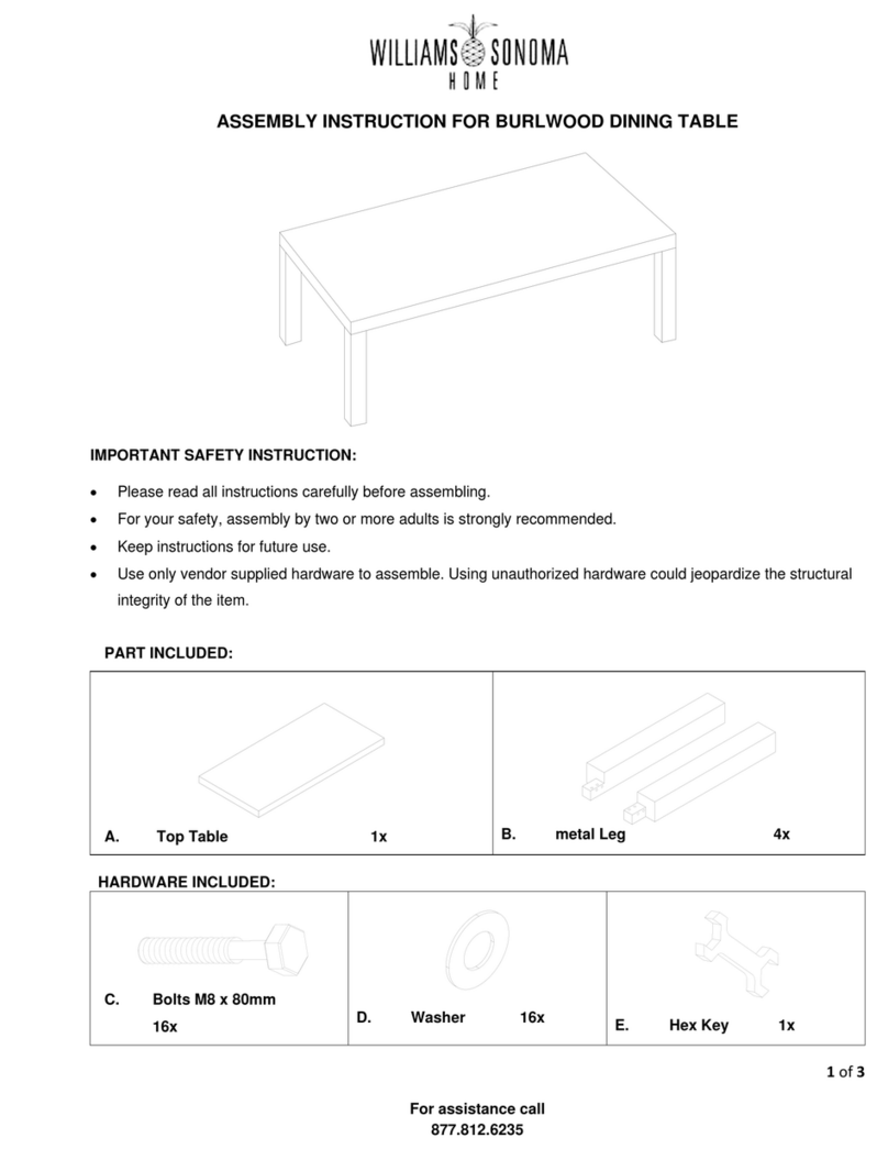 Williams-Sonoma Wythe Assembly instruction