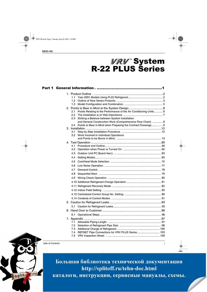 Daikin VRV System R-22 PLUS Series User manual
