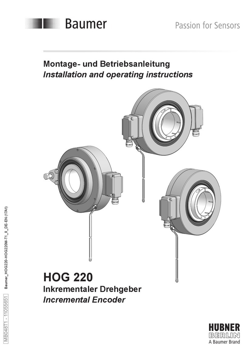 Baumer HOG 220 Installation and operating instructions