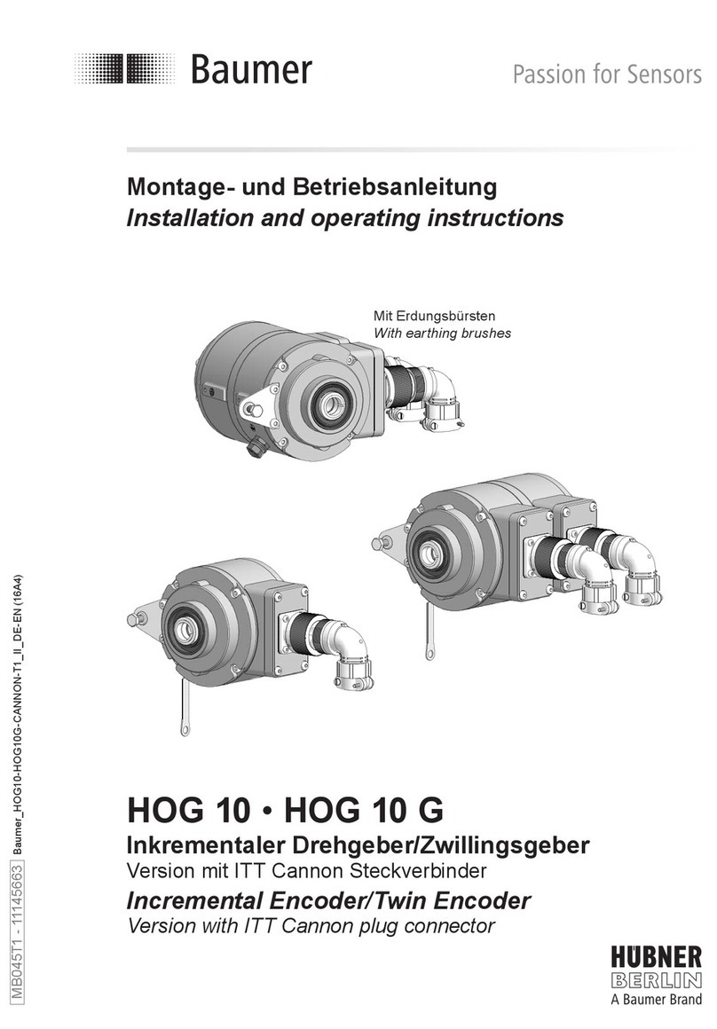 Baumer HOG 10 G Installation and operating instructions Baumer HOG 10 G Installation and operating instructions