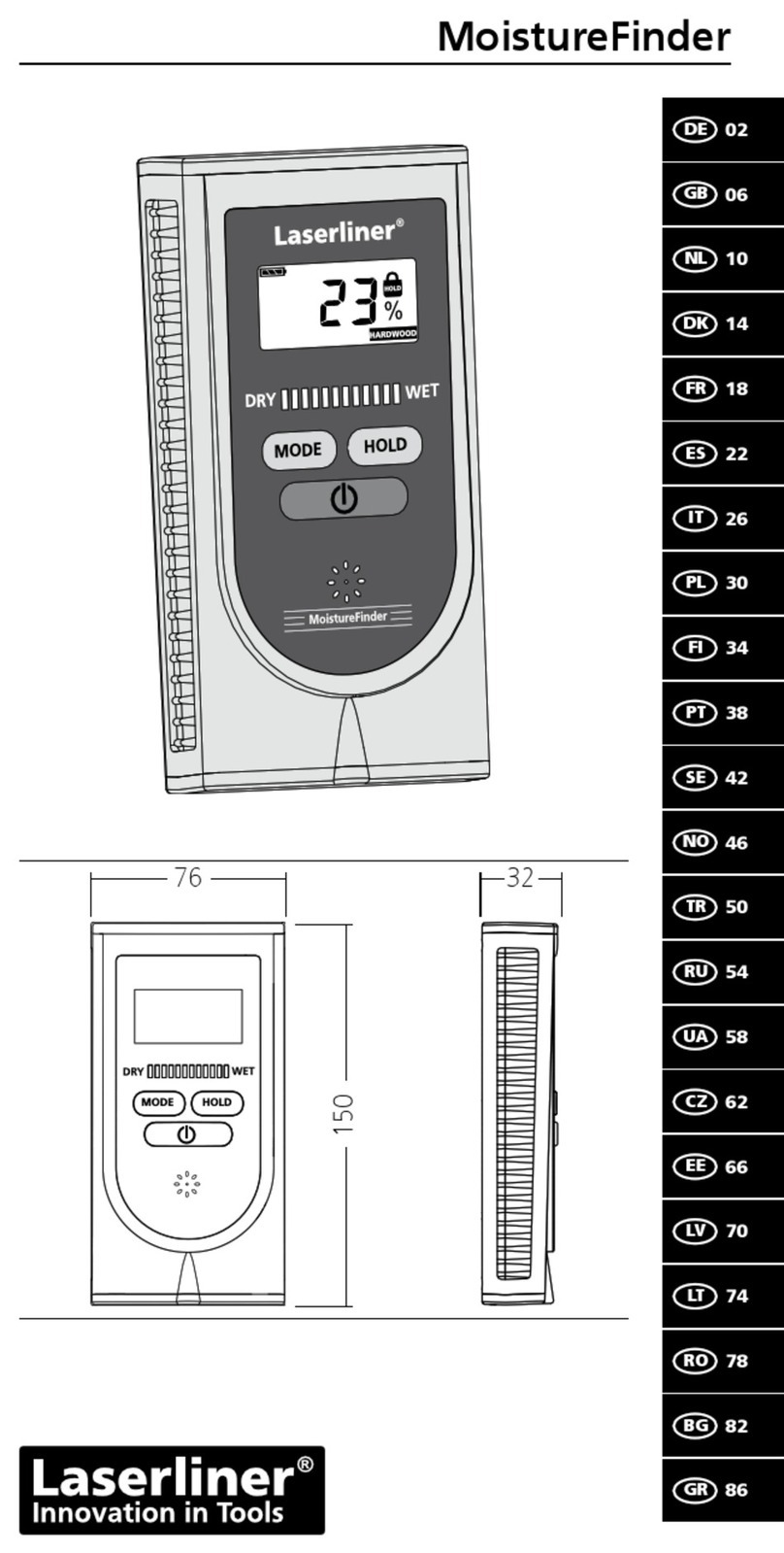 LaserLiner MoistureFinder manual