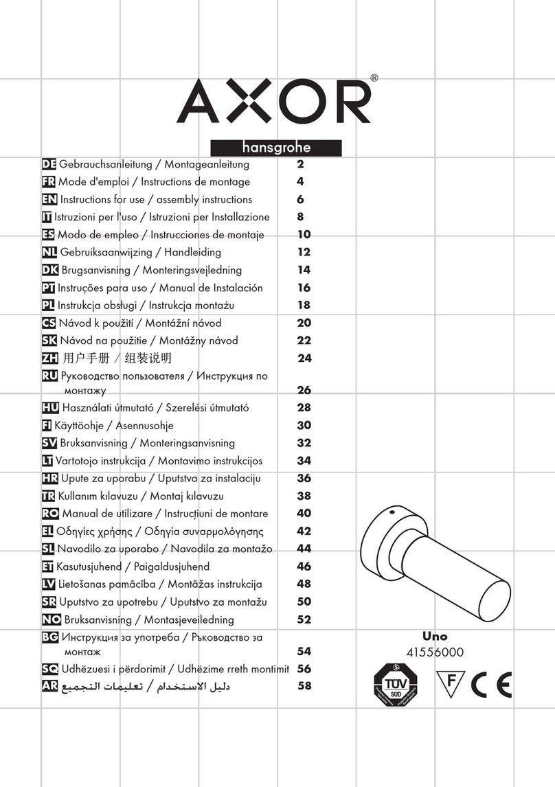 Hans Grohe Axor UNO Manual