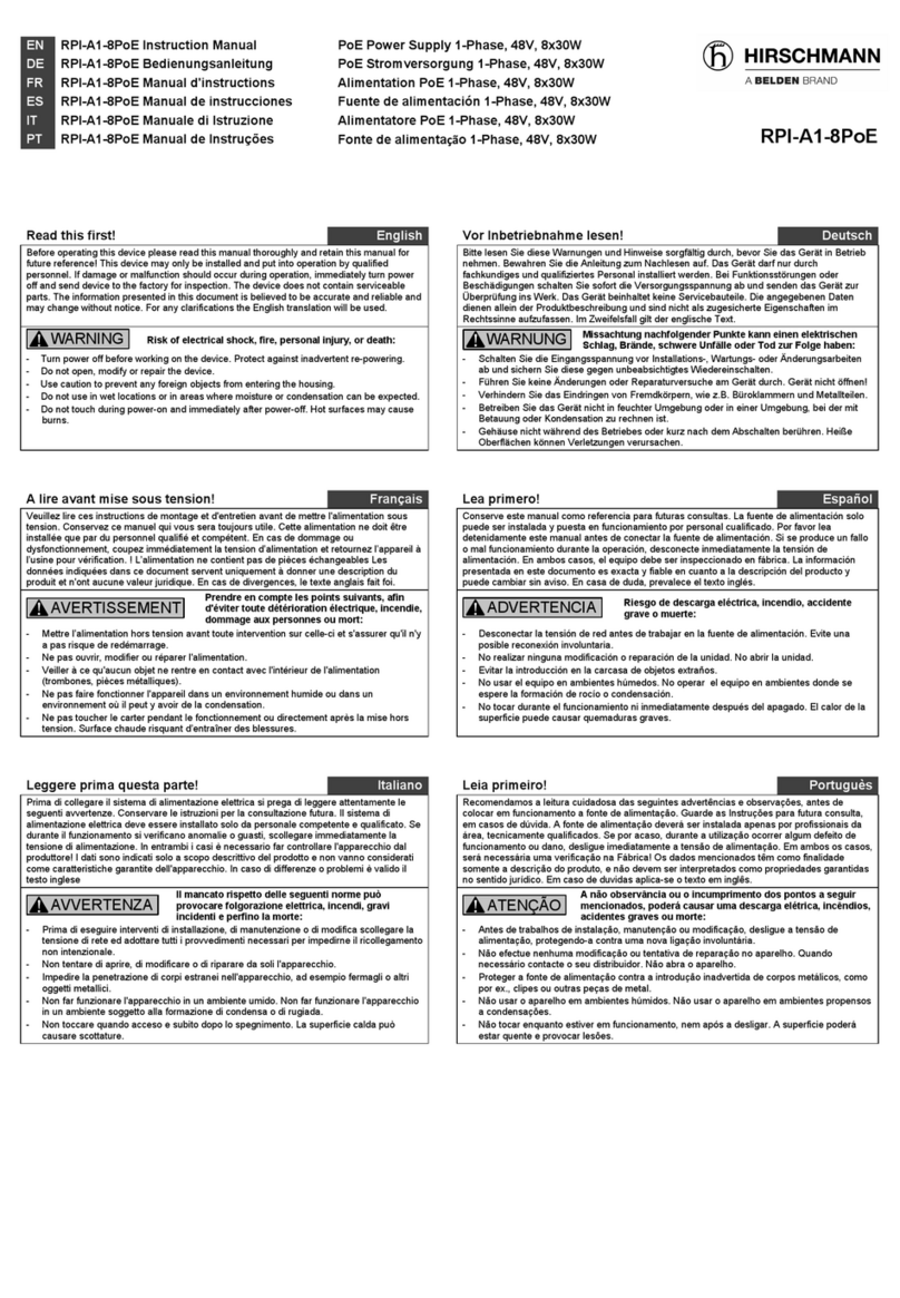 Hirschmann RPI-A1-8PoE User manual