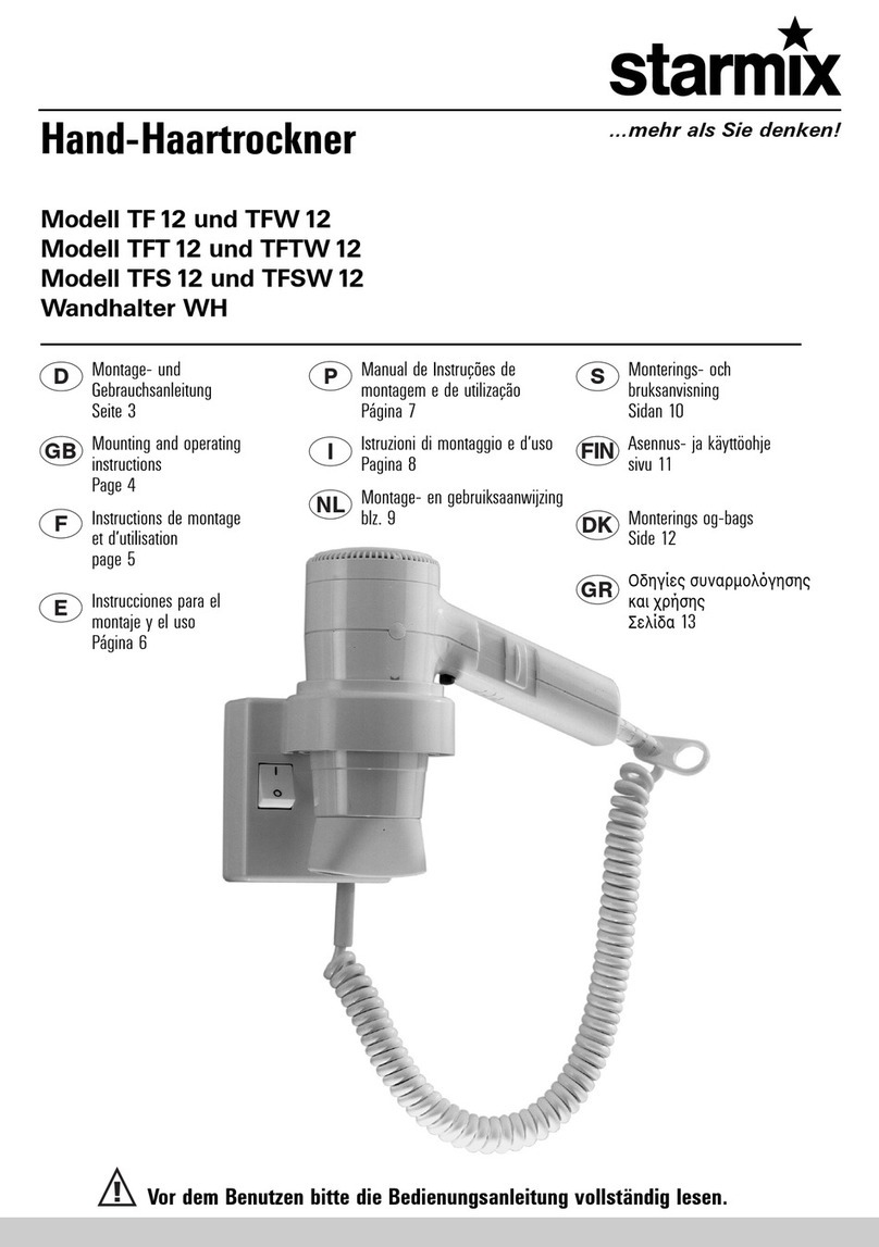 Starmix TFW 12 Mounting and operating instructions