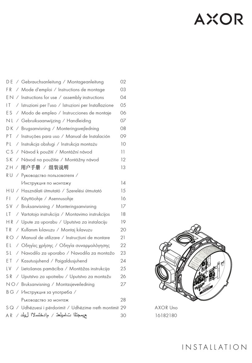 Axor Uno Instructions for use/assembly instructions