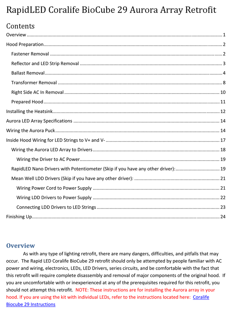 RapidLED Coralife BioCube 29 Aurora Array Retrofit User manual