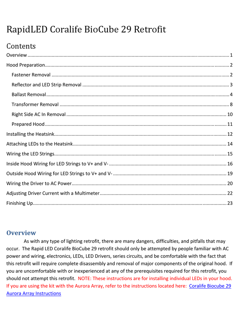 RapidLED Coralife BioCube 29 Aurora Array Retrofit User manual