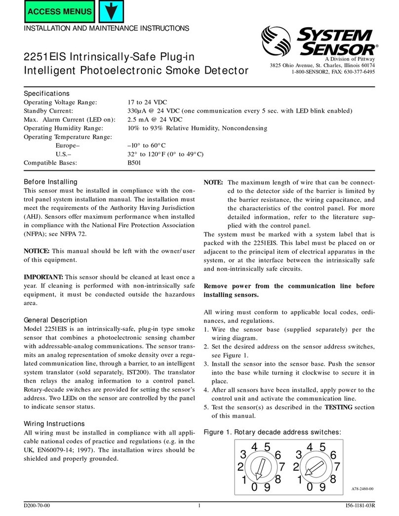System Sensor 2251EIS User manual