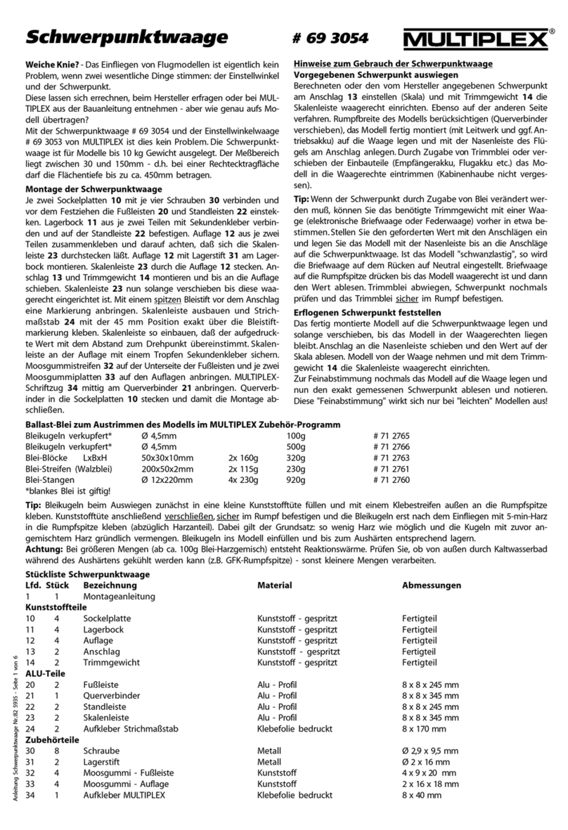 Multiplex 69 3054 manual