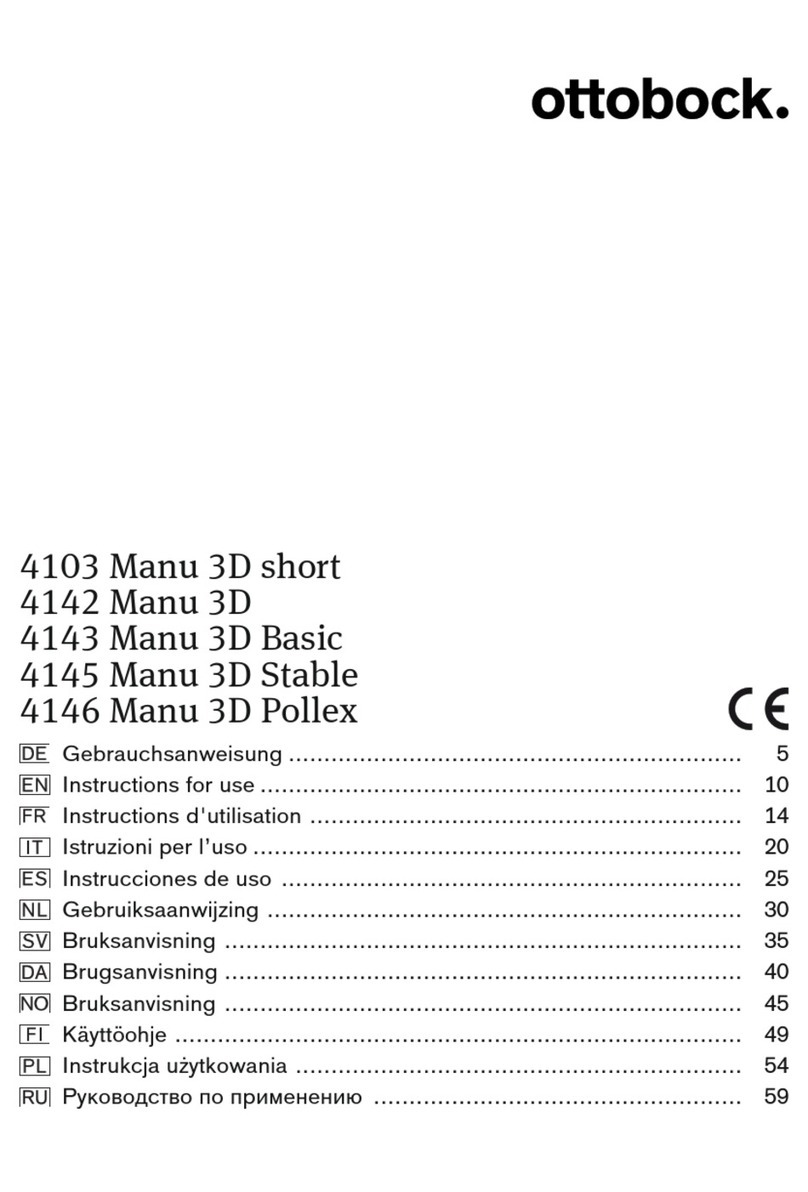 Otto Bock 4103 Manu 3D short User manual
