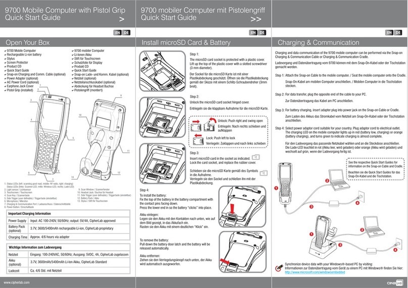 CipherLab 9700 User manual