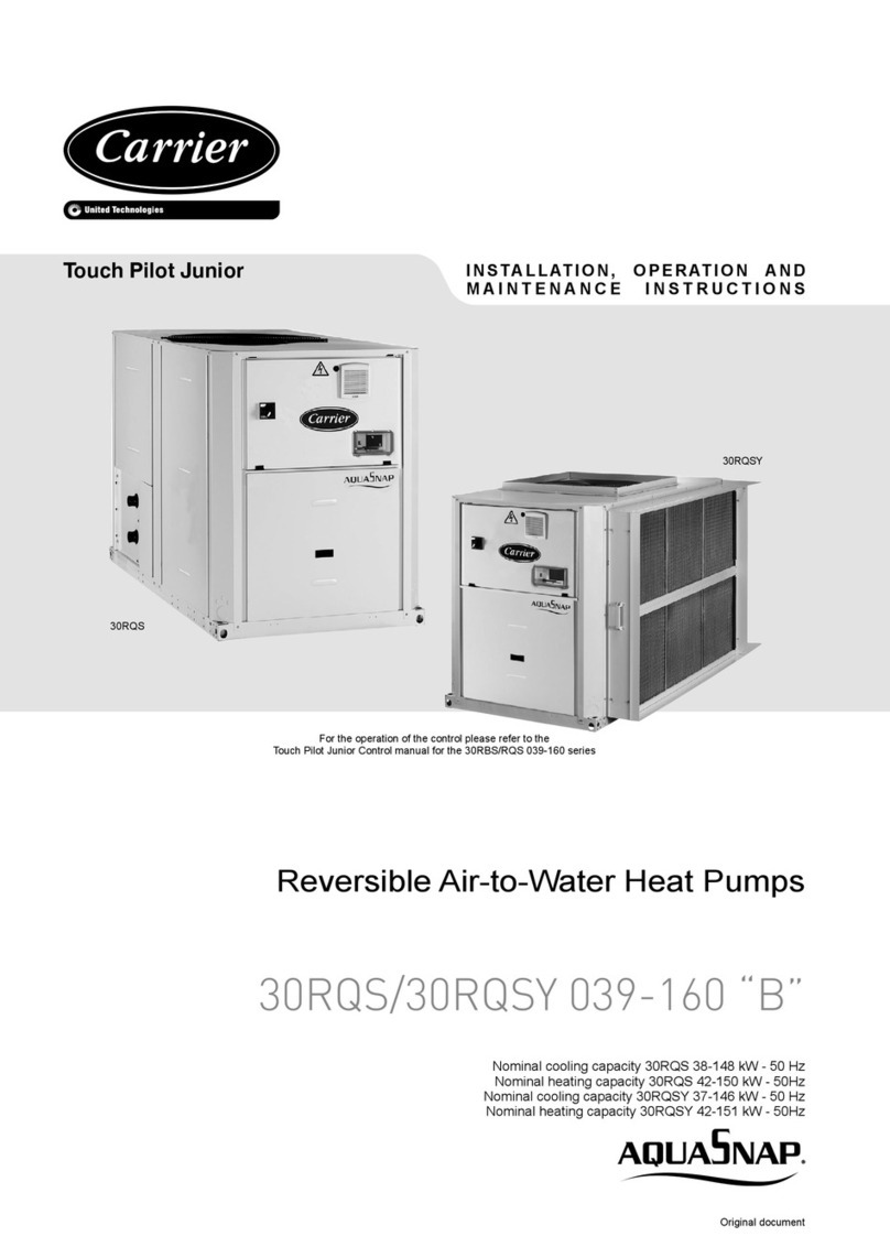 Carrier AquaSnap Touch Pilot Junior Series Manual