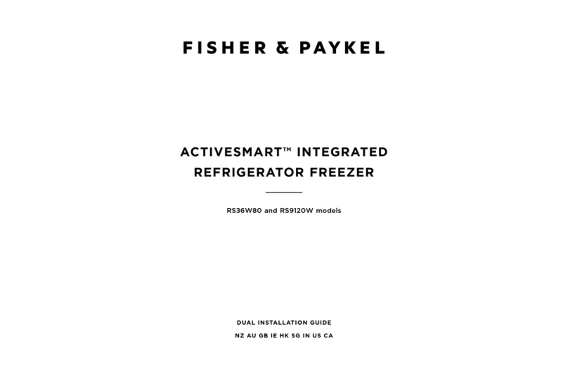 Fisher & Paykel ACTIVESMART RS36W80 Dual installation guide Fisher & Paykel ACTIVESMART RS36W80 Dual installation guide