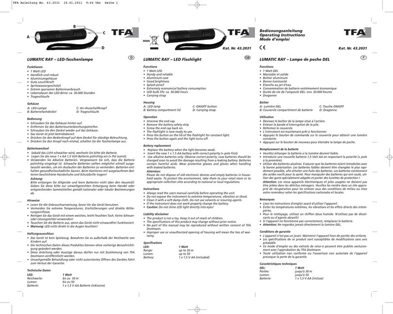 TFA Lumatic Ray User manual