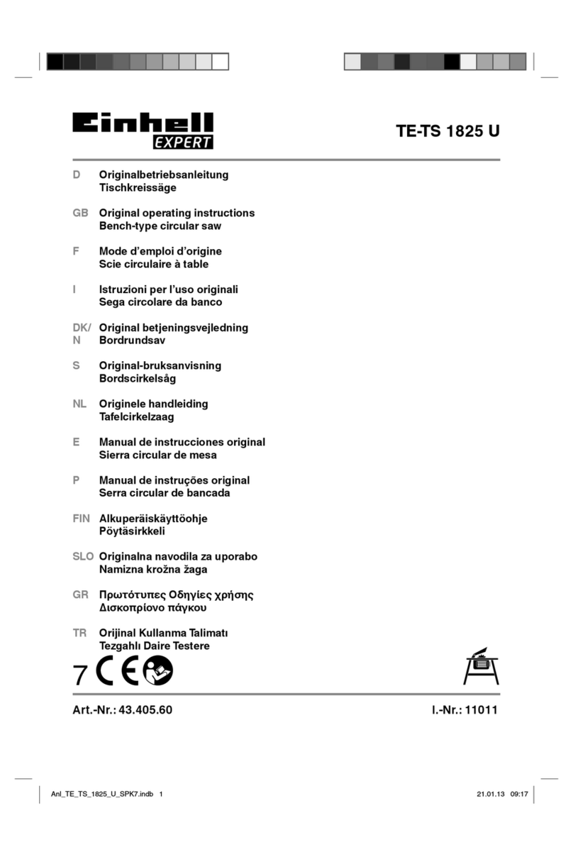 EINHELL Expert TE-TS 1825 U Original operating instructions EINHELL Expert TE-TS 1825 U Original operating instructions