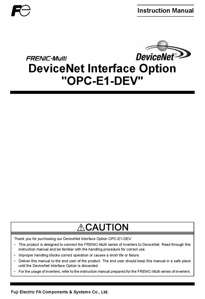 Fuji Electric FRENIC-Multi OPC-E1-DEV instruction manual Fuji Electric FRENIC-Multi OPC-E1-DEV instruction manual