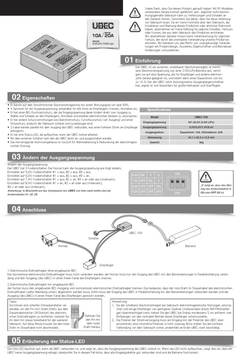 Conrad UBEC-10A User manual