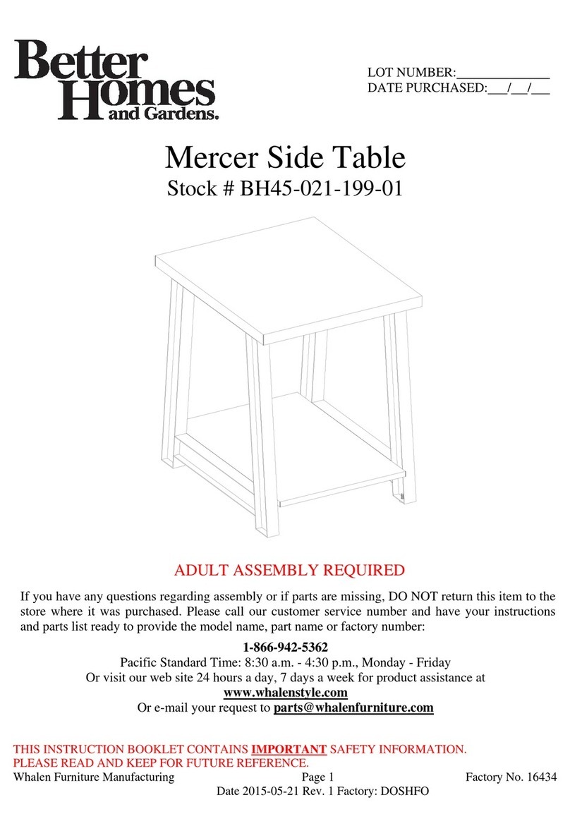 Better Homes and Gardens Mercer Series User manual