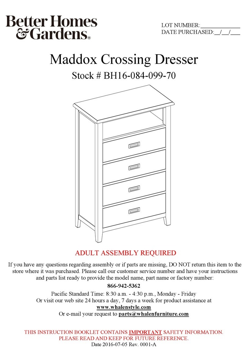 Better Homes and Gardens Maddox Series Assembly manual