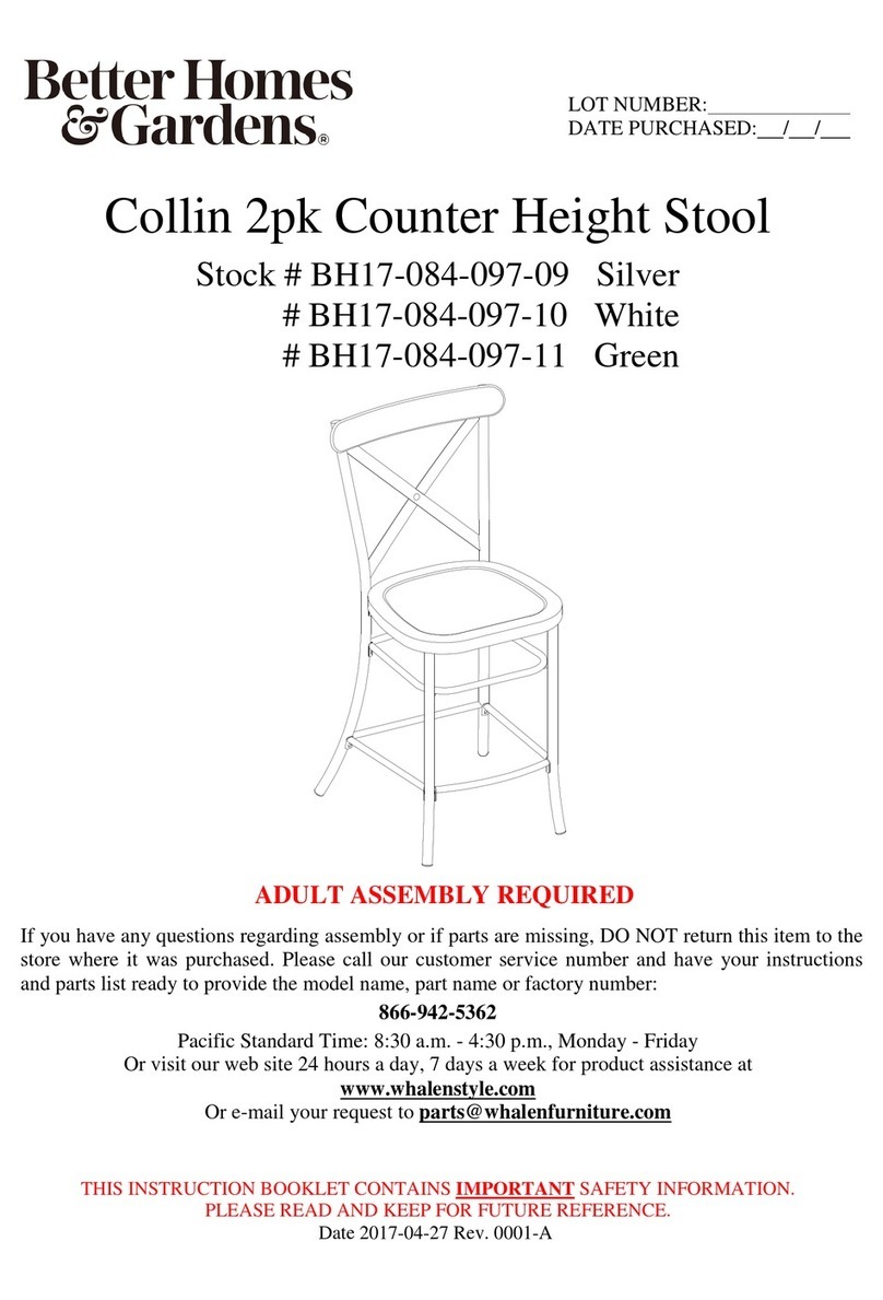 Better Homes and Gardens BH17-084-097-09 Assembly manual