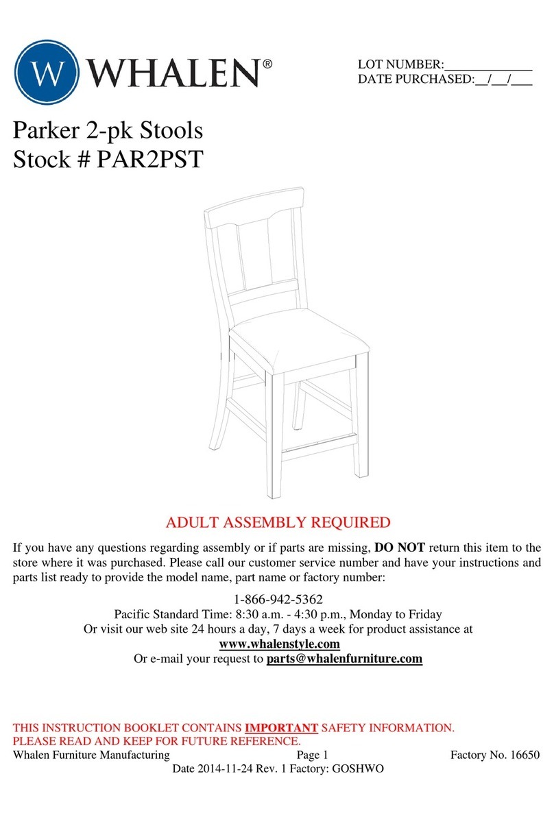 Whalen Parker Series User manual