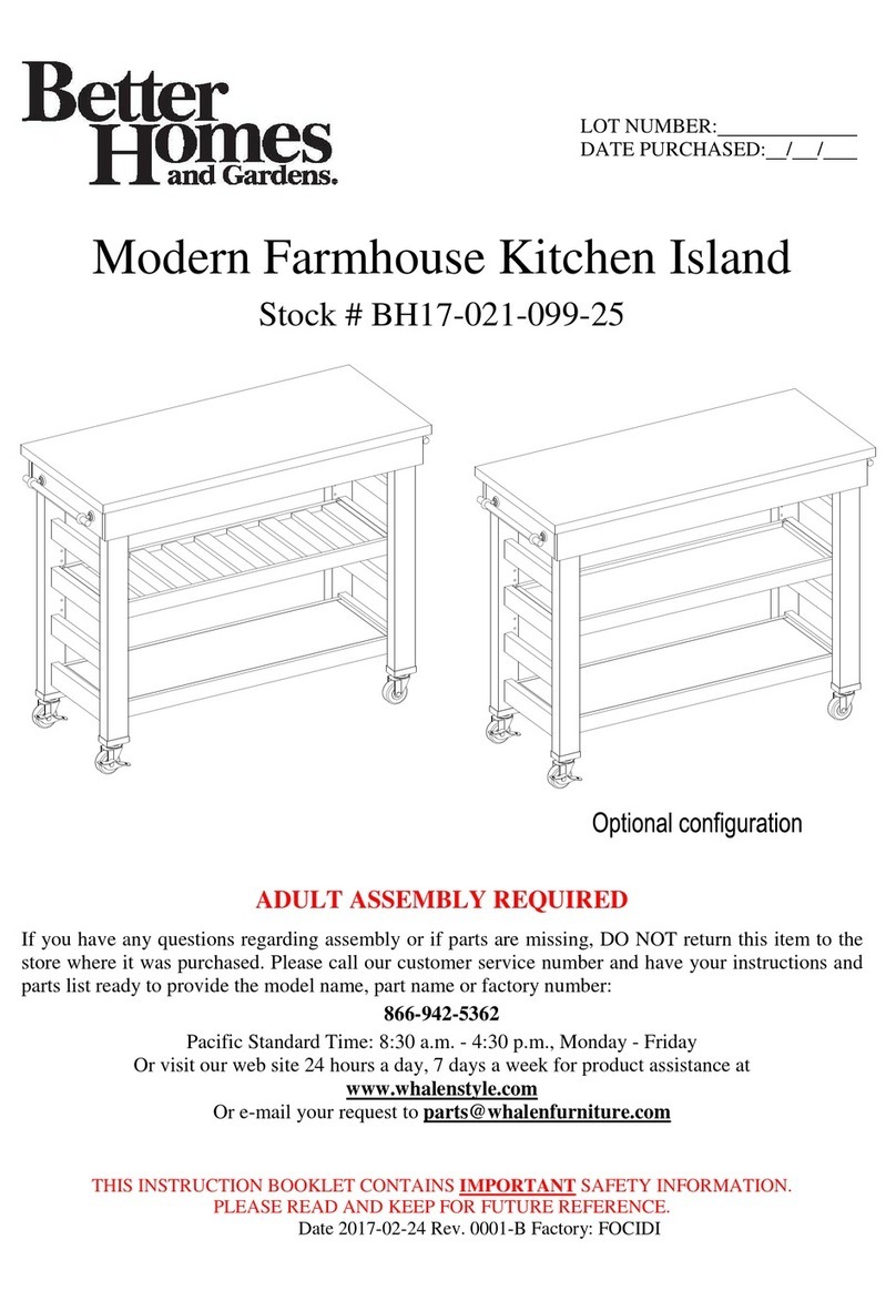 Better Homes and Gardens BH17-021-099-25 Assembly manual