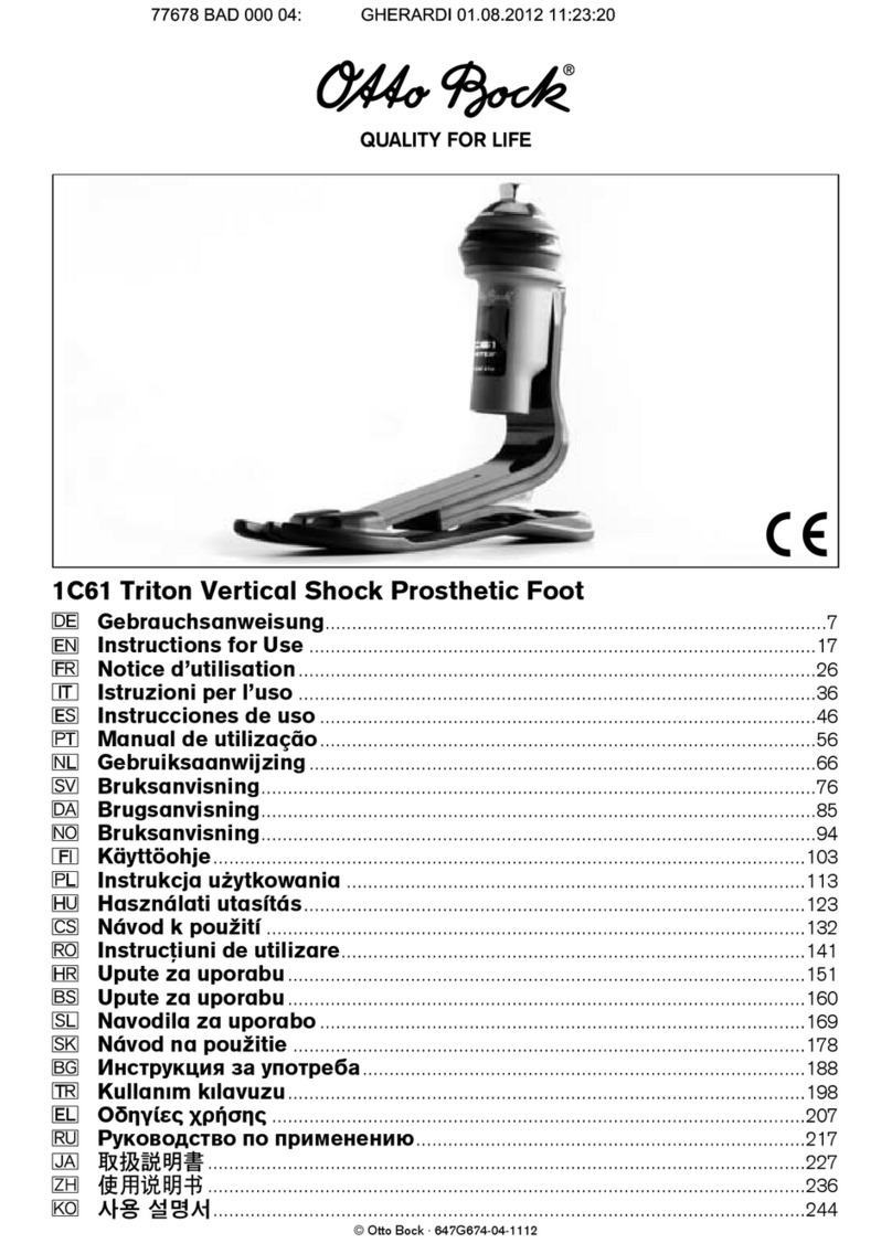 Otto Bock 1C61 Triton Vertical Shock Instructions for use