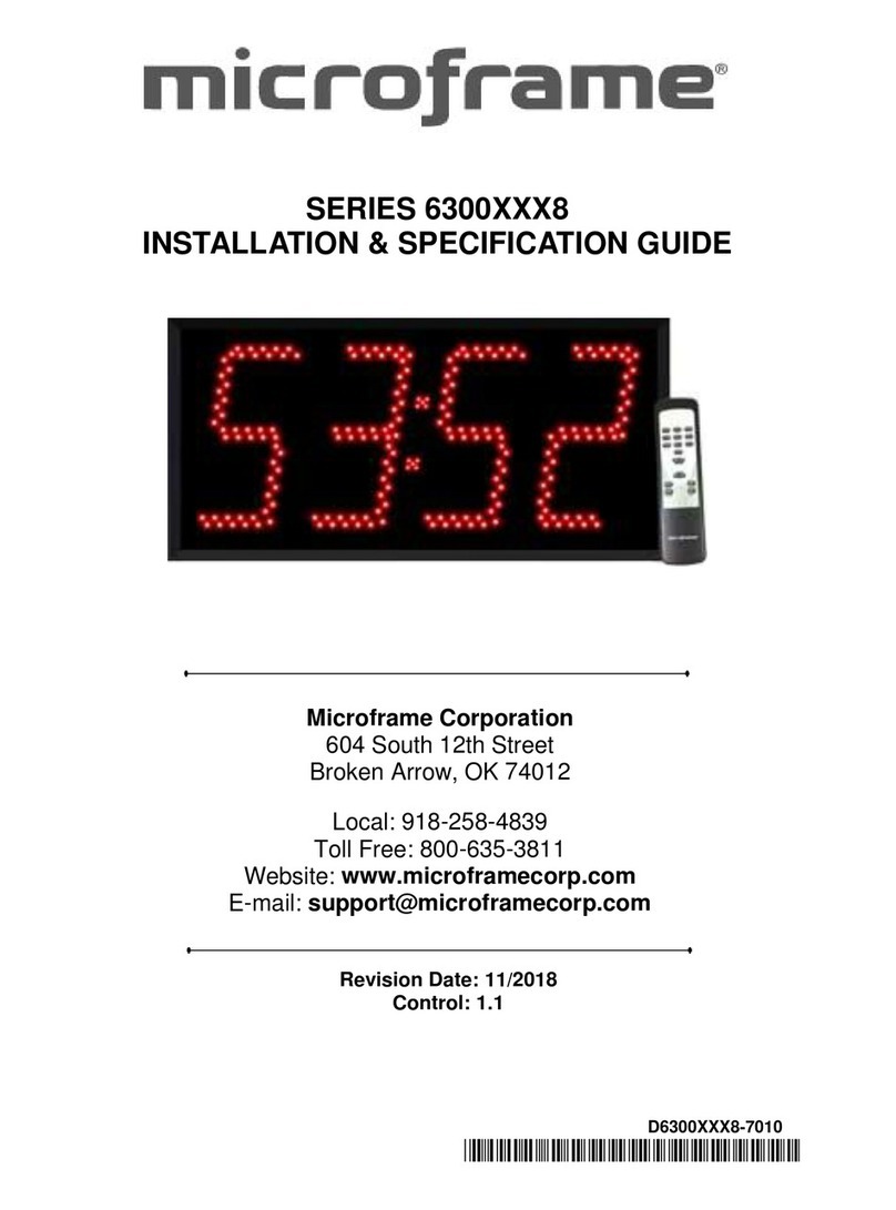 Microframe Corporation 6300 8 Series Installation & Specifications Manual Microframe Corporation 6300 8 Series Installation & Specifications Manual