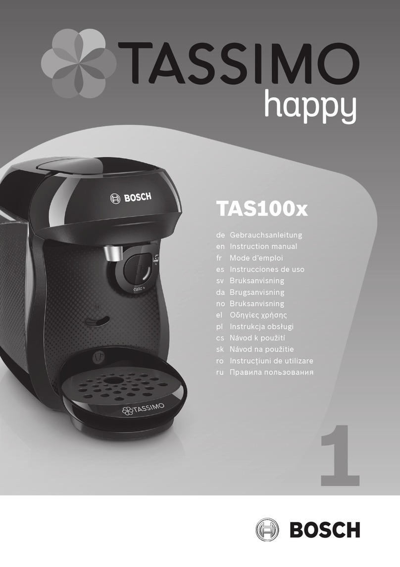 Bosch TASSIMO TAS100x User manual Bosch TASSIMO TAS100x User manual
