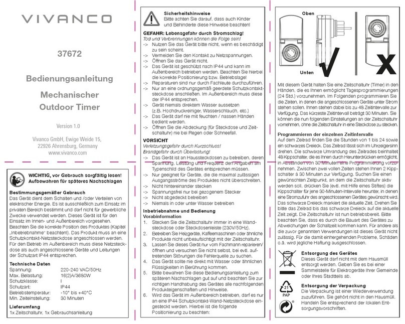 Vivanco 37672 Operating intstructions