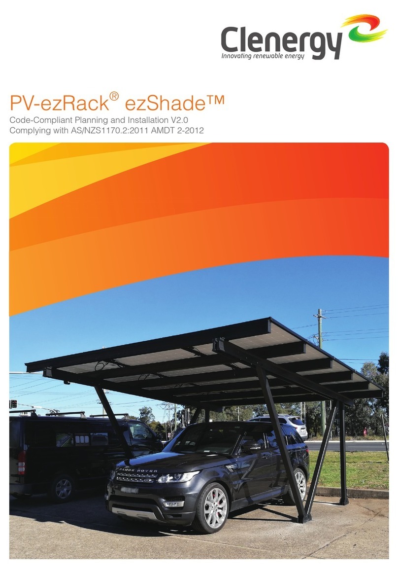 Clenergy PV-ezRack ezShade Series Planning and installation