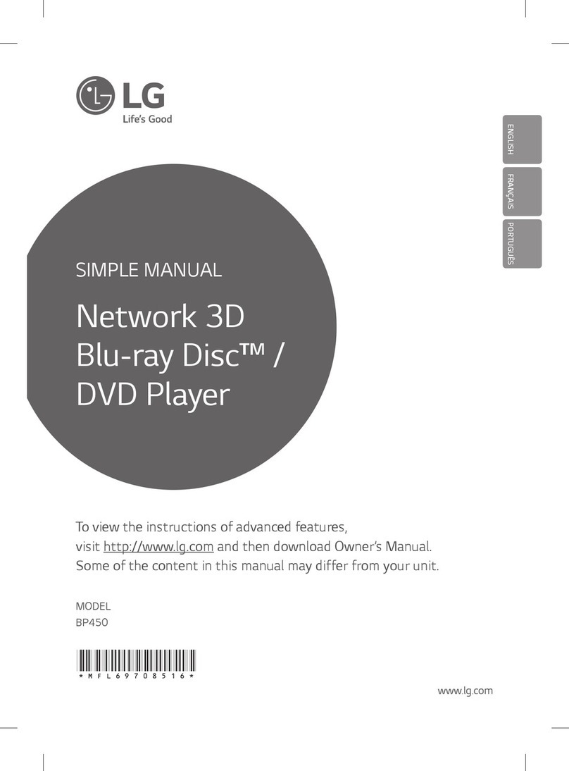 LG BP450 Specification sheet